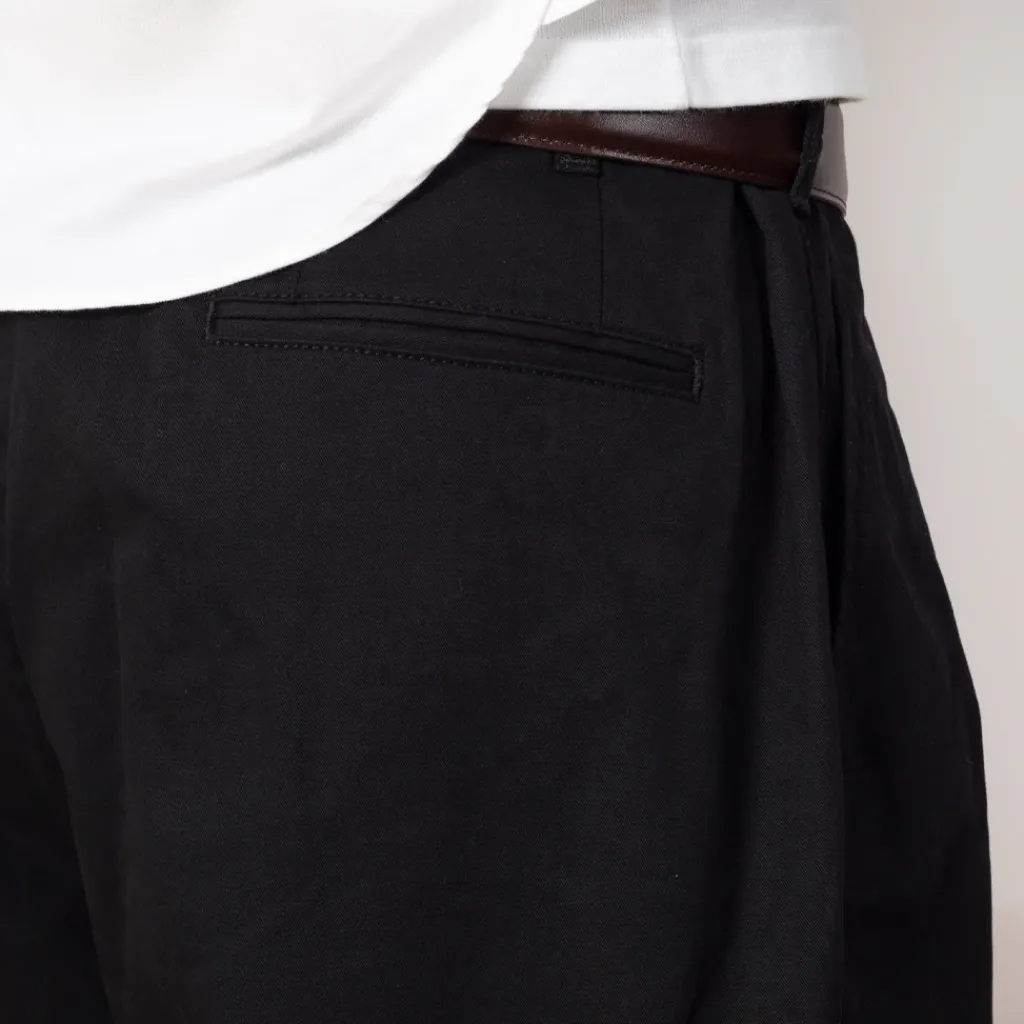 Trousers|Beams Plus 2 Pleat Trouser - Black