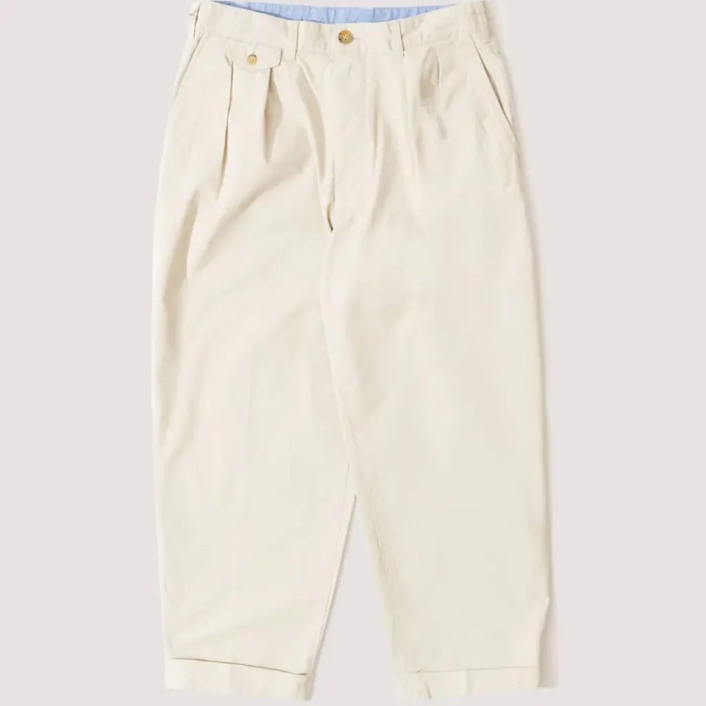 Trousers|Beams Plus 2 Pleat Trouser - Cement