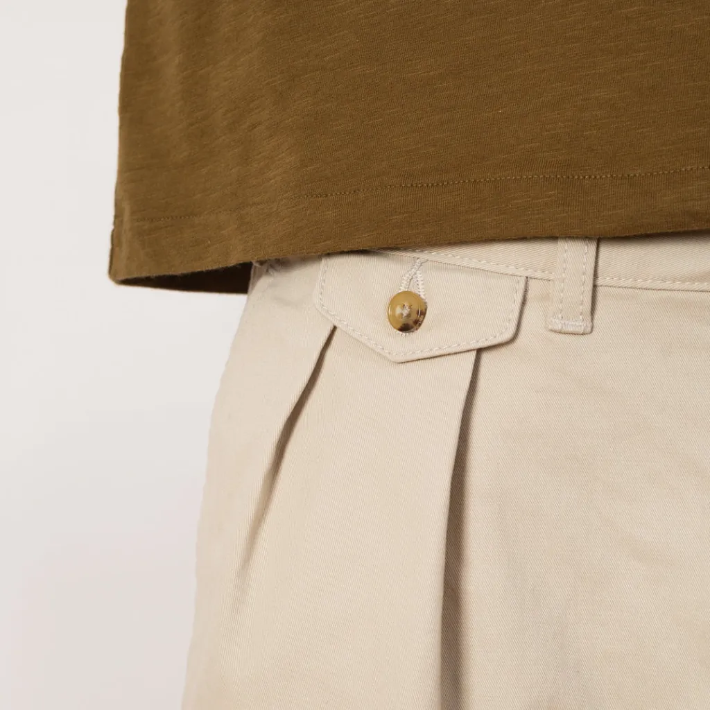 Trousers|Beams Plus 2 Pleat Trouser - Cement