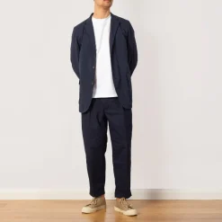 Trousers|Beams Plus 2 Pleat Trouser - Navy
