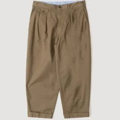 Trousers|Beams Plus 2 Pleat Twill Trouser - Olive