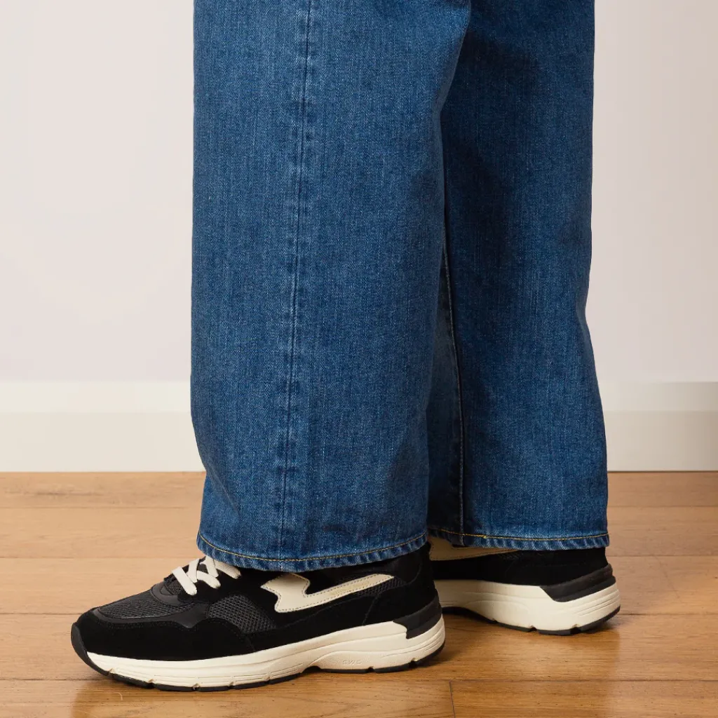 Footwear|Stepney Workers Club Amiel S-Strike - Black Suede Mix