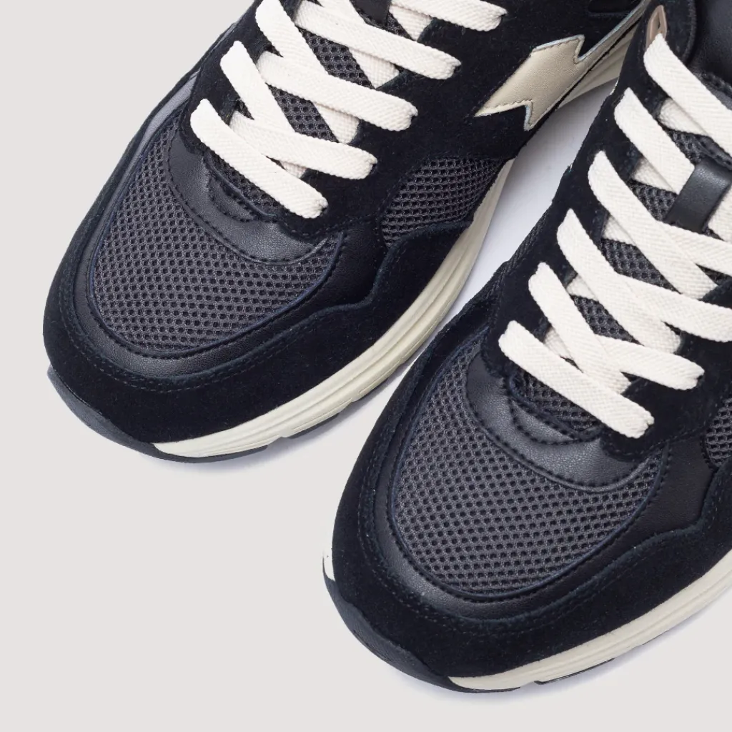 Footwear|Stepney Workers Club Amiel S-Strike - Black Suede Mix