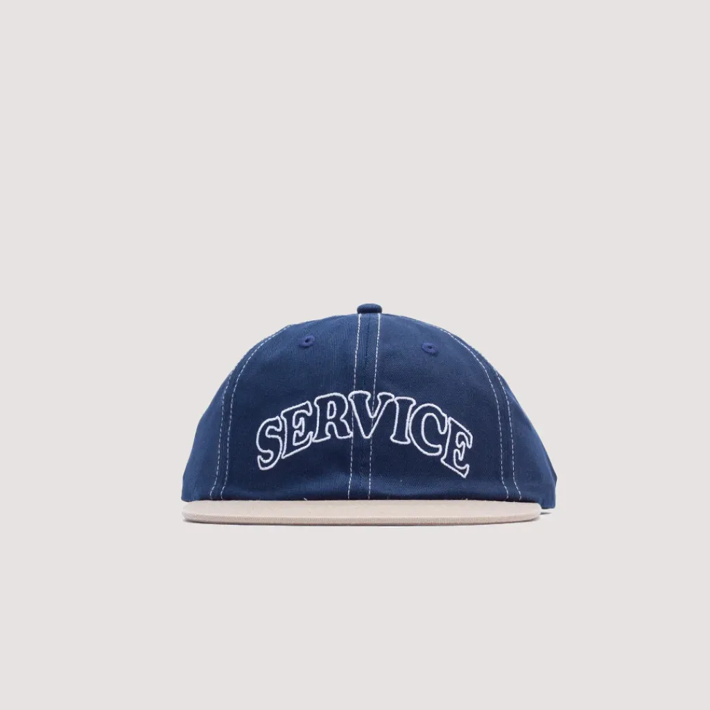 Headwear|Service Works Arch Logo Cap - Navy/Khaki