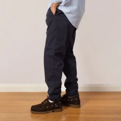 Trousers|Folk Assembly Pant - Navy Seersucker