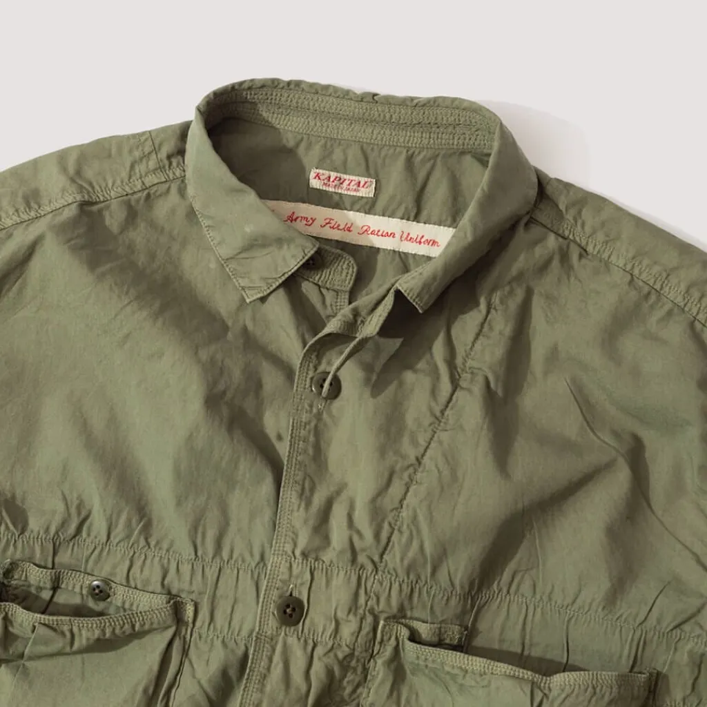 Shirts|Kapital Broad Cloth Anorak Shirt - Khaki