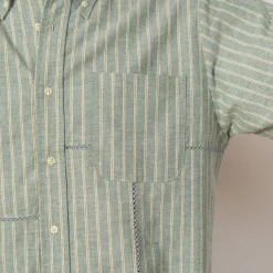 Shirts|Brain Dead Brooks Brothers Patchwork Oxford Shirt - Green