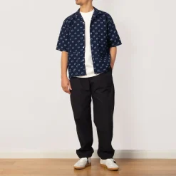 Shirts|Needles Cabana Shirt Indigo Kasuri - Papillon