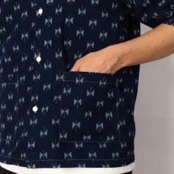Shirts|Needles Cabana Shirt Indigo Kasuri - Papillon
