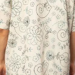 Shirts|Universal Works Camp Shirt - Ecru/Charcoal