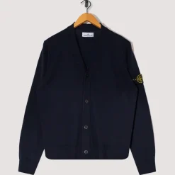 Knitwear|Stone Island Cardigan - Navy Blue (V0120)