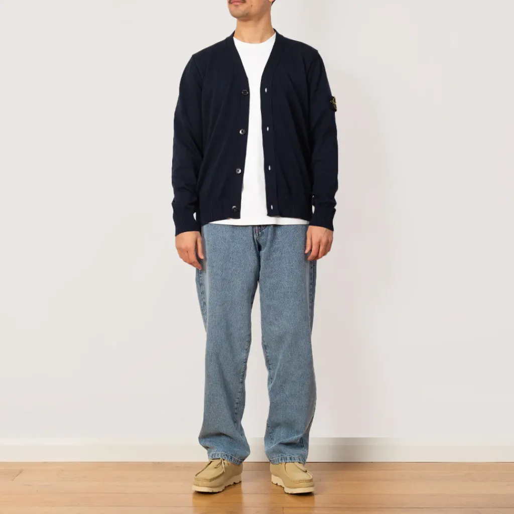 Knitwear|Stone Island Cardigan - Navy Blue (V0120)