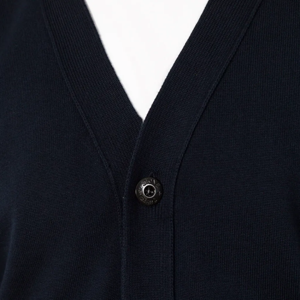 Knitwear|Stone Island Cardigan - Navy Blue (V0120)