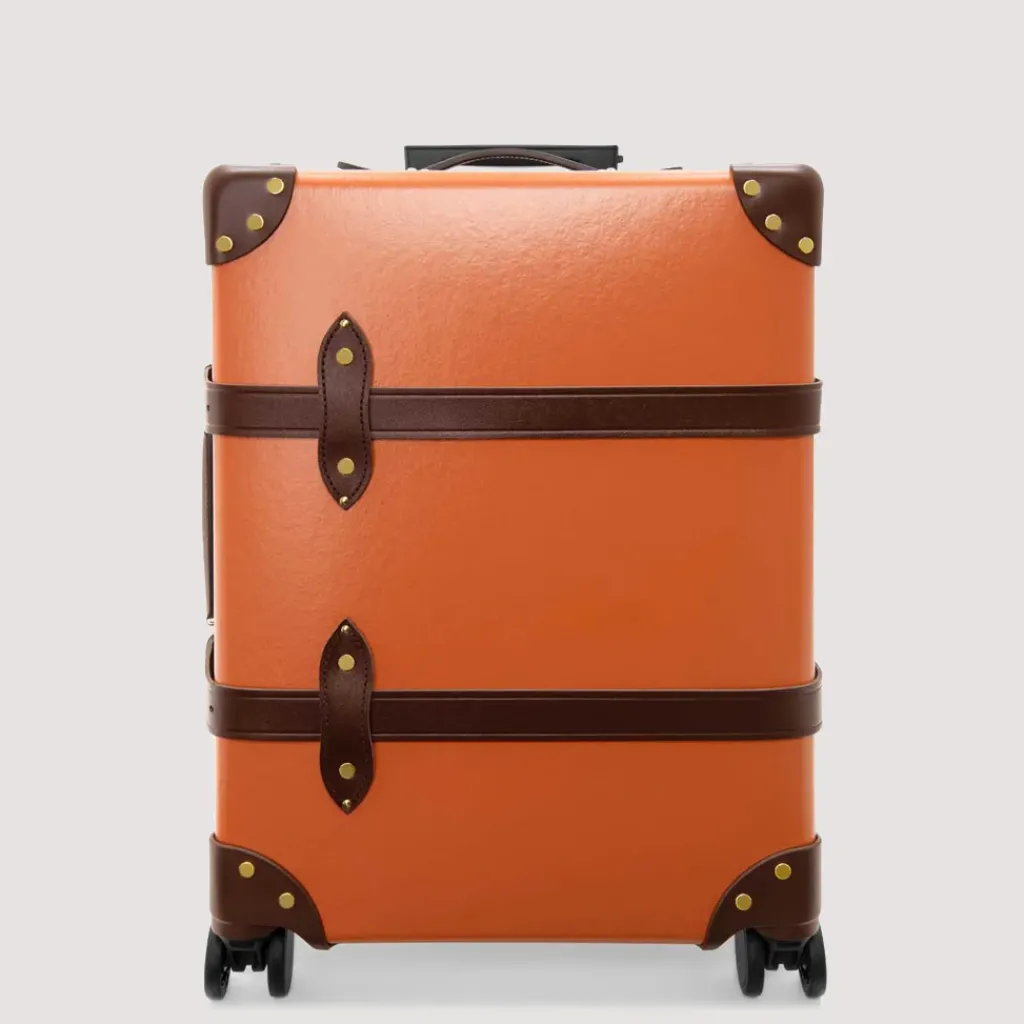 Bags|Globe-Trotter Centenary Four Wheel Carry-On Case - Marmalade/Brown/Gold
