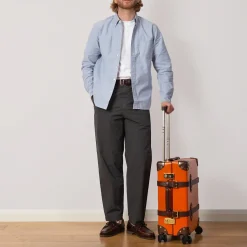 Bags|Globe-Trotter Centenary Four Wheel Carry-On Case - Marmalade/Brown/Gold