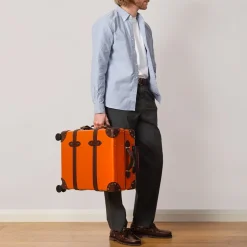 Bags|Globe-Trotter Centenary Four Wheel Carry-On Case - Marmalade/Brown/Gold