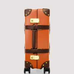 Bags|Globe-Trotter Centenary Four Wheel Carry-On Case - Marmalade/Brown/Gold