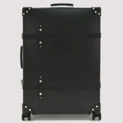 Bags|Globe-Trotter Centenary Four Wheel Check-In Case - Black/Black/Chrome