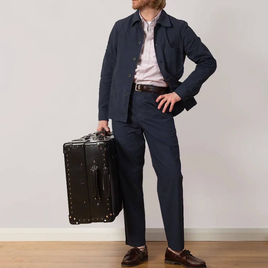 Bags|Globe-Trotter Centenary Four Wheel Check-In Case - Black/Black/Chrome