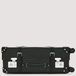 Bags|Globe-Trotter Centenary Four Wheel Check-In Case - Black/Black/Chrome