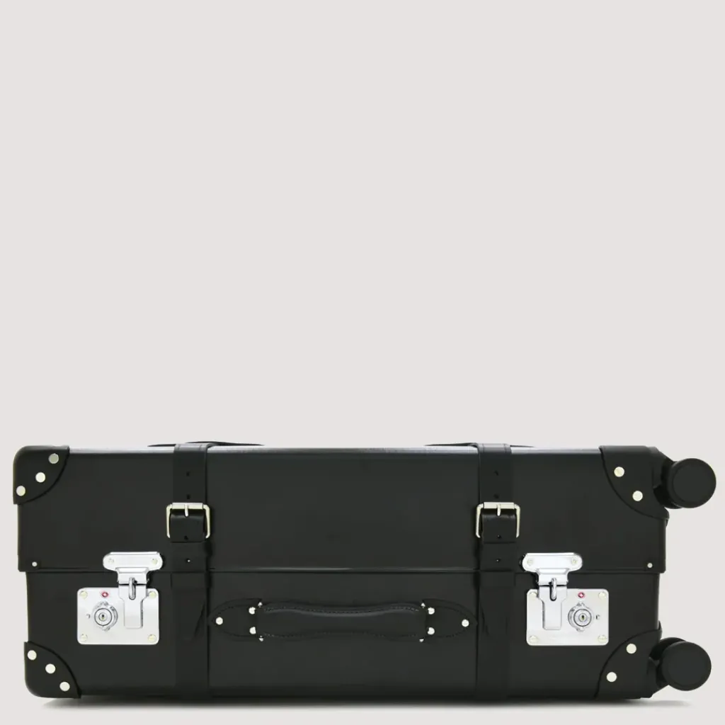 Bags|Globe-Trotter Centenary Four Wheel Check-In Case - Black/Black/Chrome