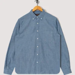 Shirts|Beams Plus Chambray Shirt - Sax
