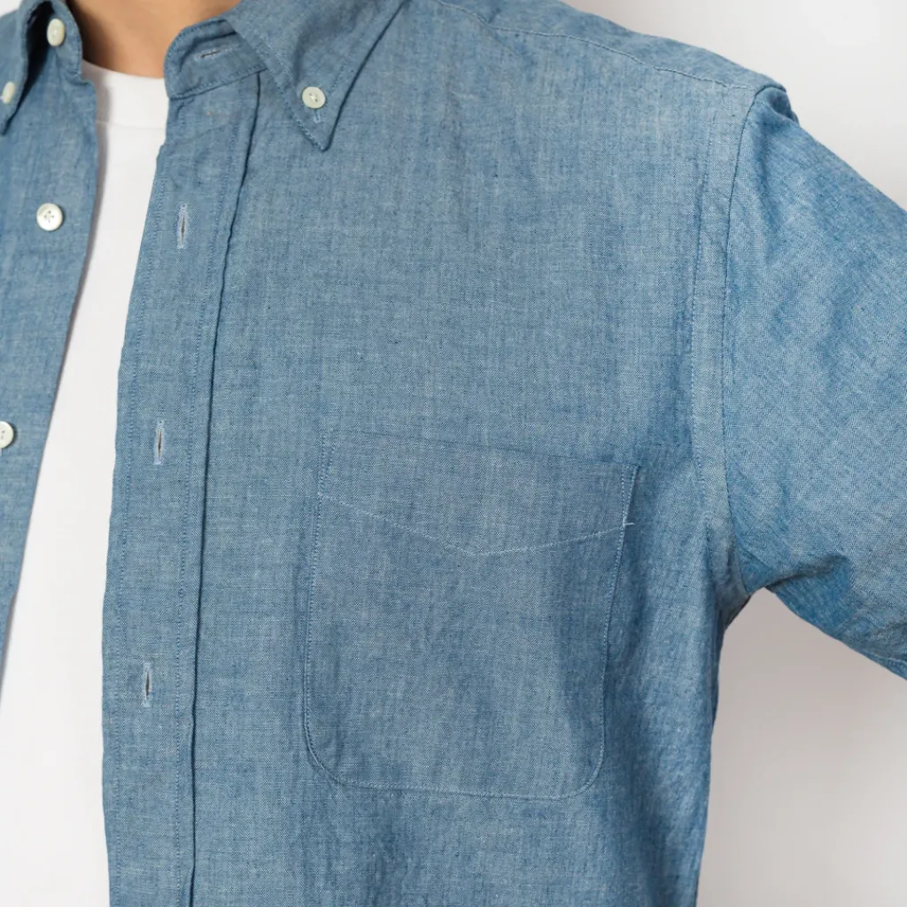 Shirts|Beams Plus Chambray Shirt - Sax