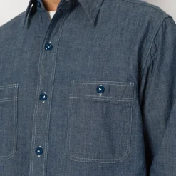 Shirts|Buzz Rickson's Chambray Work Shirt - Blue