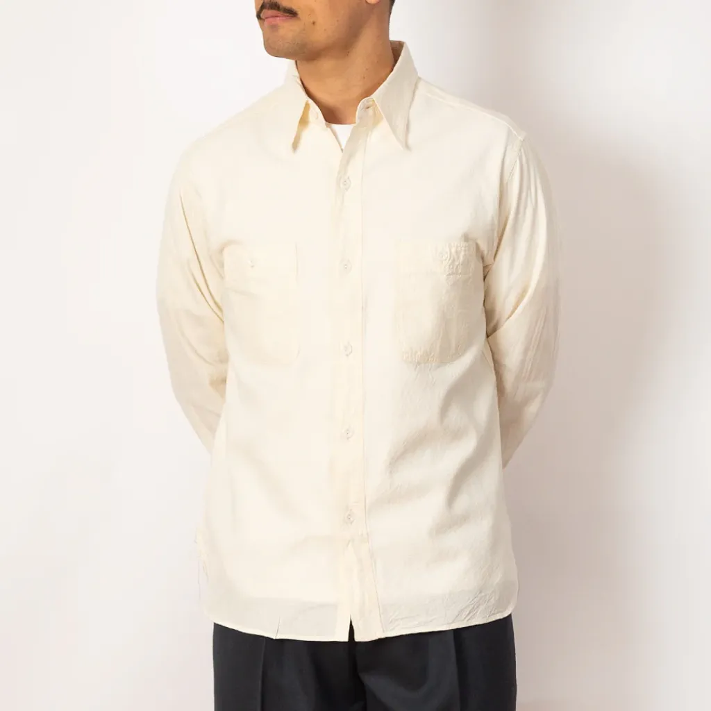 Shirts|Buzz Rickson's Chambray Work Shirt - Off White