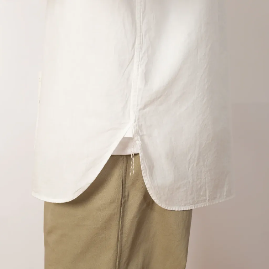 Shirts|OrSlow Chambray Work Shirt Wide Fit - White