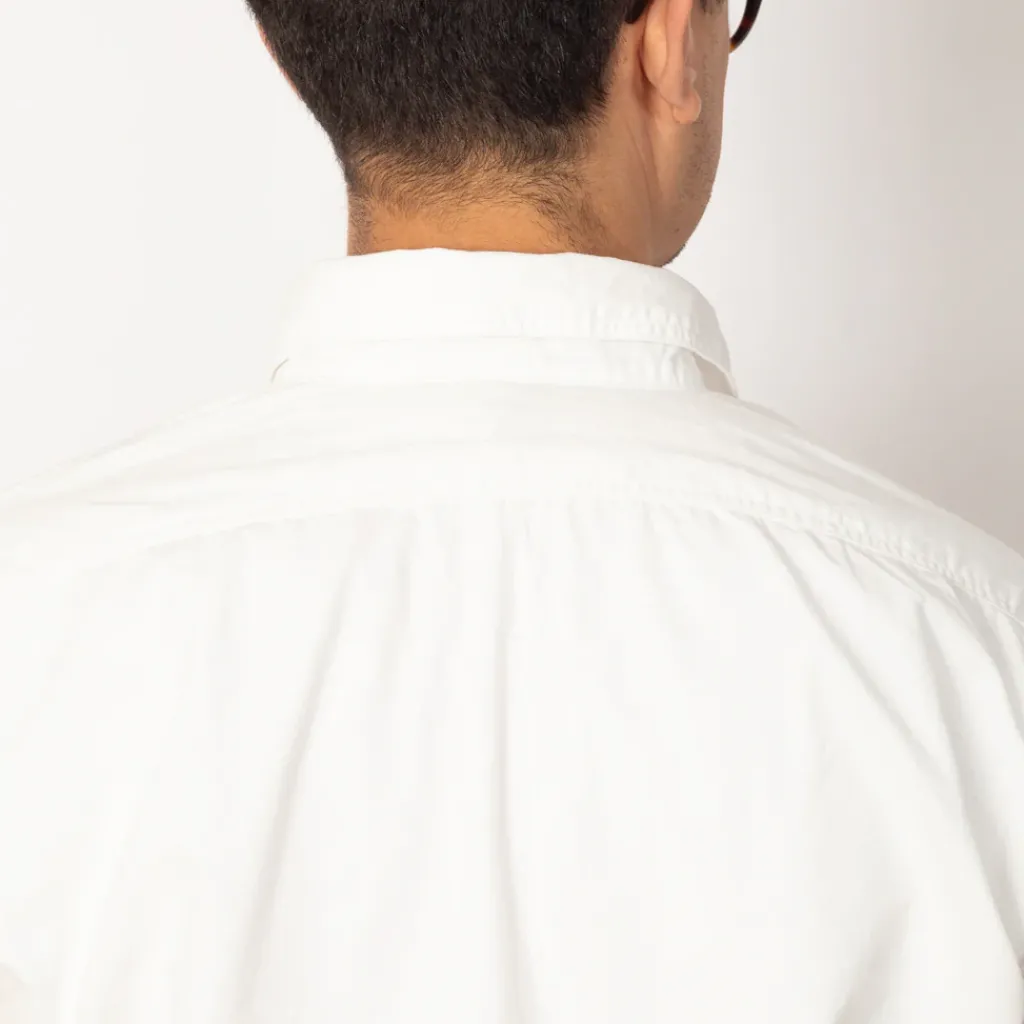 Shirts|OrSlow Chambray Work Shirt Wide Fit - White
