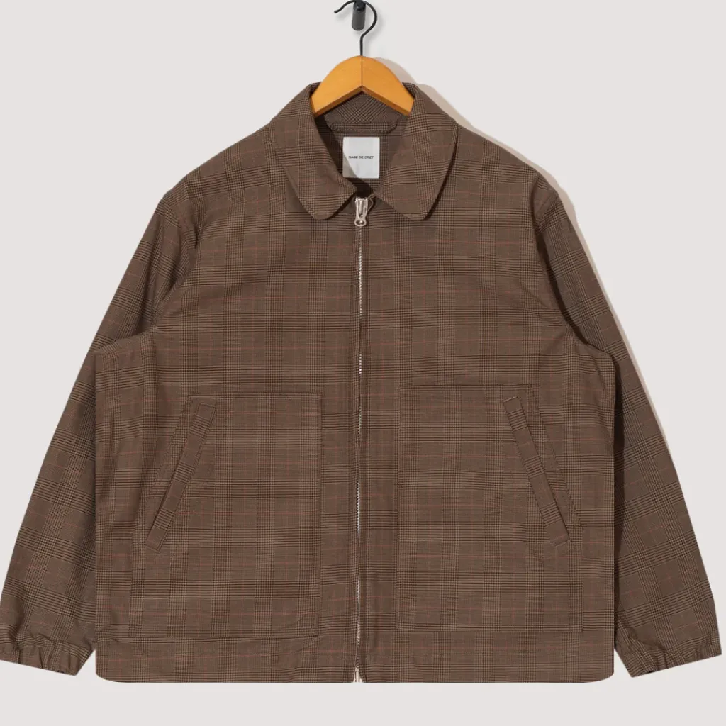 Jackets|Sage De Cret Checkered Short Jacket - Glen Check