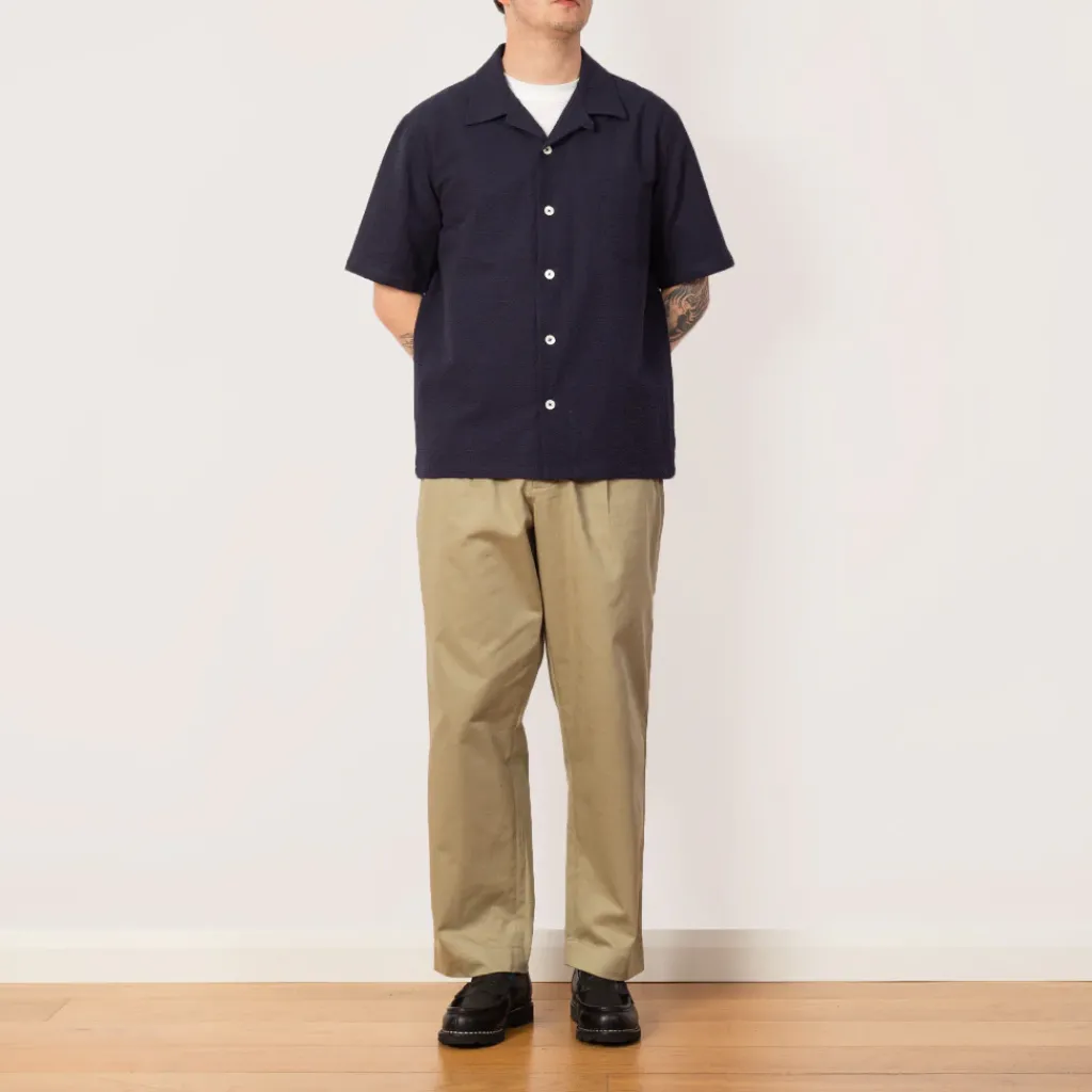 Shirts|Howlin Cocktail Shirt - Navy Seersucker