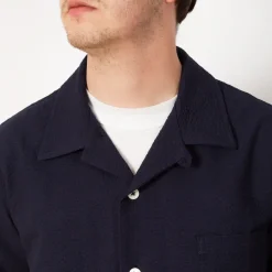 Shirts|Howlin Cocktail Shirt - Navy Seersucker