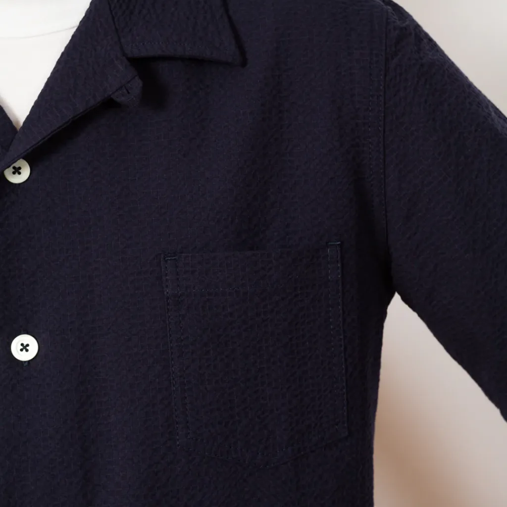 Shirts|Howlin Cocktail Shirt - Navy Seersucker