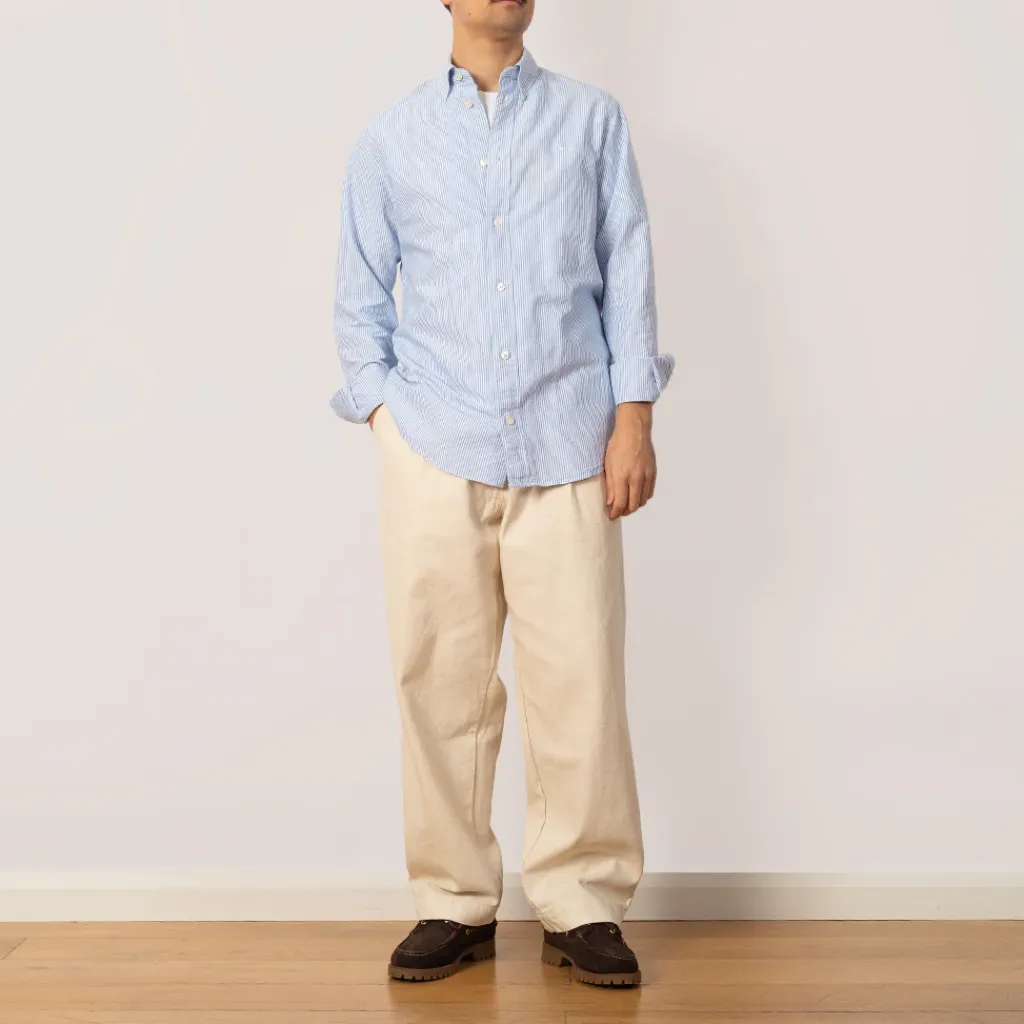 Shirts|NN07 Colby Oxford Shirt 5910 - Blue Stripe