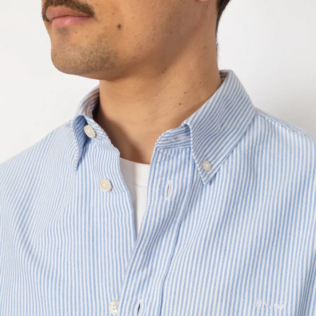 Shirts|NN07 Colby Oxford Shirt 5910 - Blue Stripe