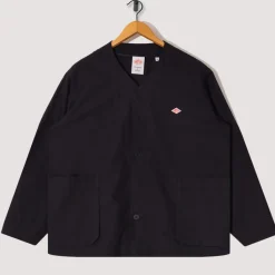 Jackets|Danton Collarless Jacket - Dark Navy
