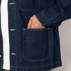 Jackets|Danton Collarless Jacket - Indigo