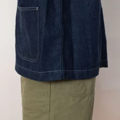Jackets|Danton Collarless Jacket - Indigo