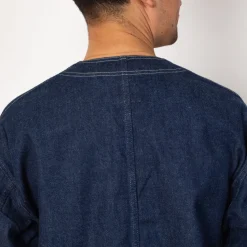 Jackets|Danton Collarless Jacket - Indigo