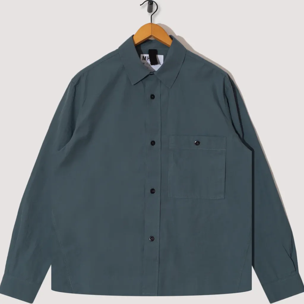 Shirts|MHL By Margaret Howell Coverall Shirt - Mineral Blue