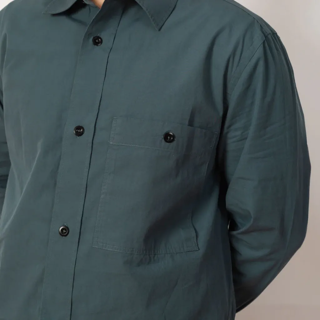 Shirts|MHL By Margaret Howell Coverall Shirt - Mineral Blue