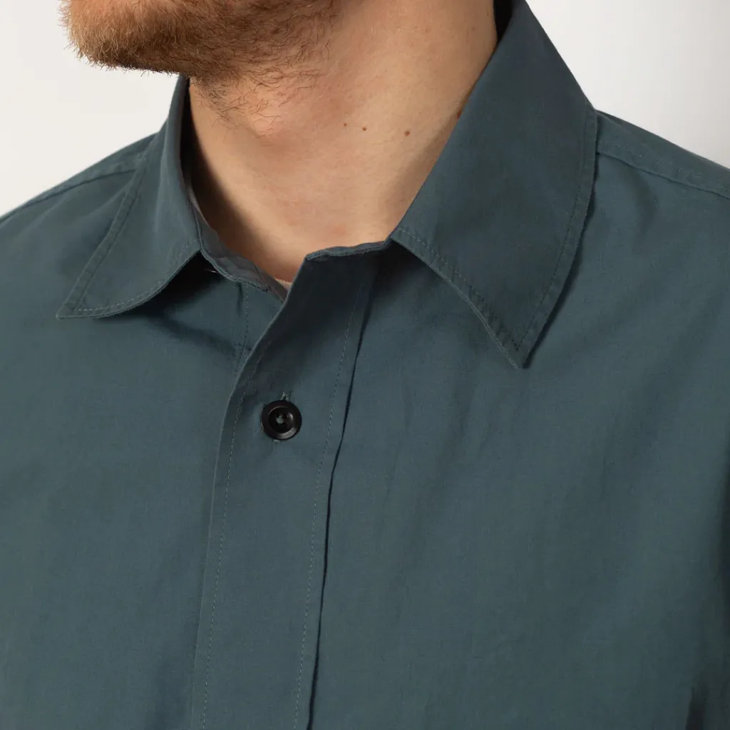 Shirts|MHL By Margaret Howell Coverall Shirt - Mineral Blue