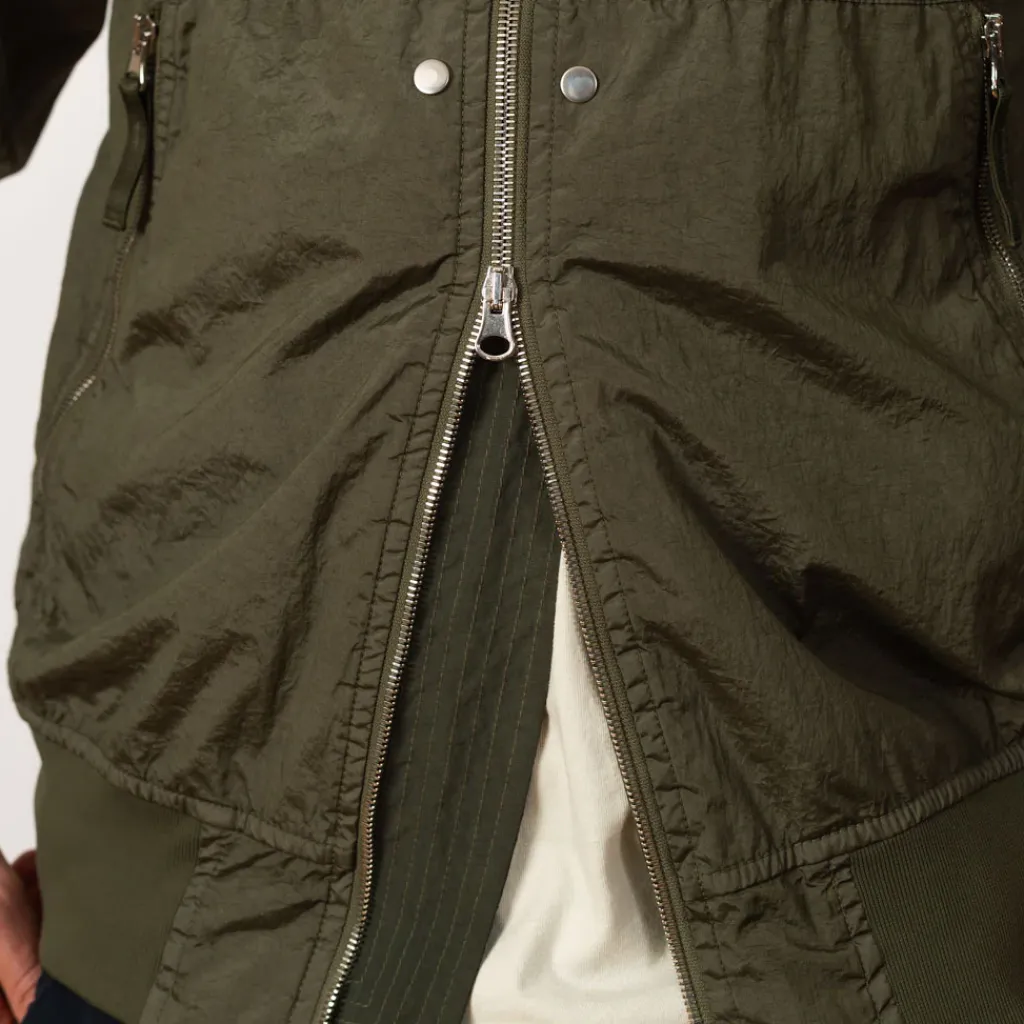 Jackets|Stone Island Crinkle Bomber - Military Green (V0054)