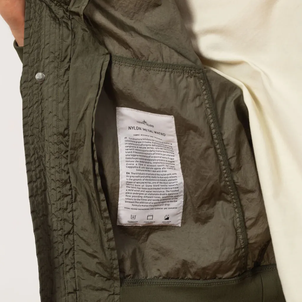 Jackets|Stone Island Crinkle Bomber - Military Green (V0054)