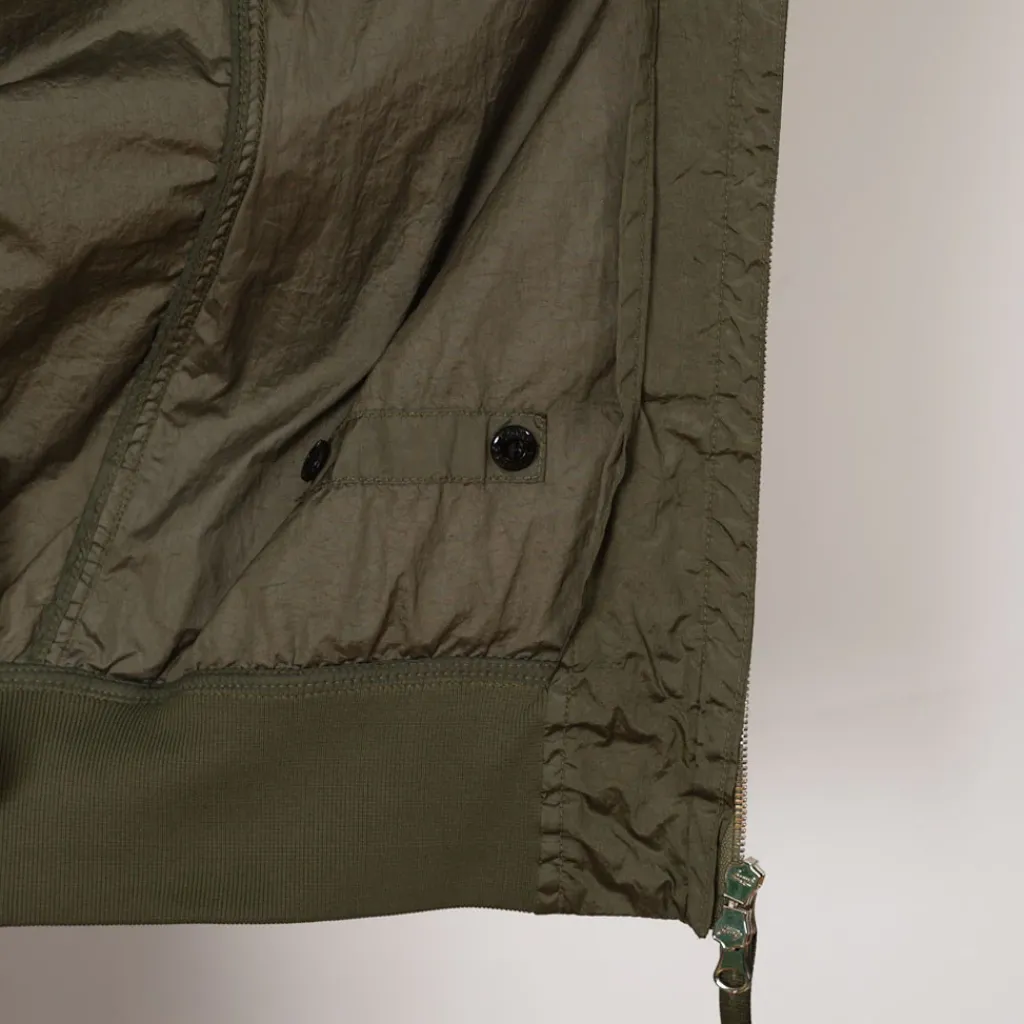 Jackets|Stone Island Crinkle Bomber - Military Green (V0054)