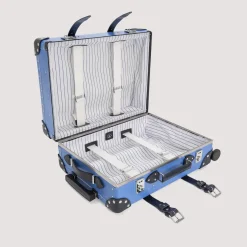 Bags|Globe-Trotter Cruise Four Wheel Carry-On Case - Royal Blue/Navy/Chrome