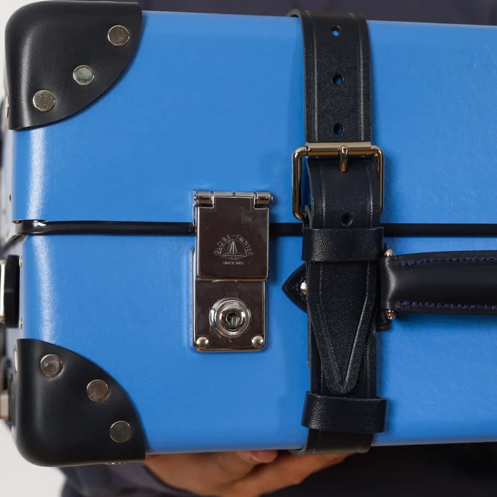 Bags|Globe-Trotter Cruise Four Wheel Carry-On Case - Royal Blue/Navy/Chrome