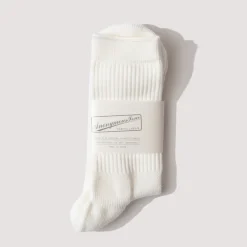 Socks|Anonymous Ism Cupro Wool Pile Half - White